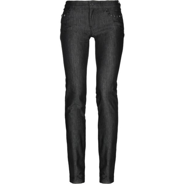Jeans con strass e zip a tubo tinta unita Emporio Armani tinta unita