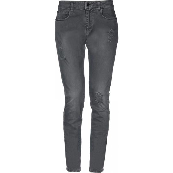 Jeans a tubo delavé con zip tinta unita Up ★ Jeans tinta unita