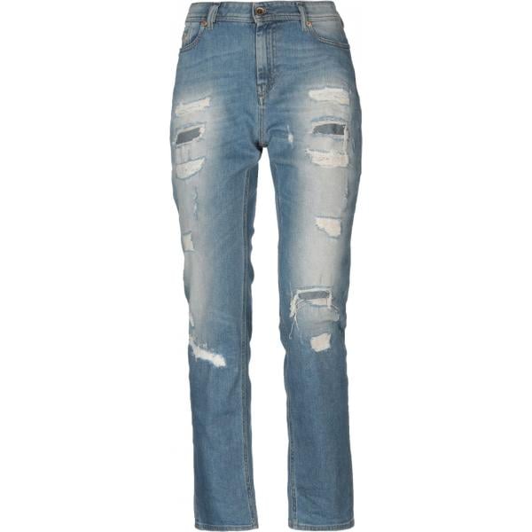 Jeans a tubo delavé con zip tinta unita Diesel tinta unita