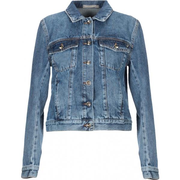 Giacca con strass delavé collo classico a maniche lunghe in denim tinta unita Patrizia Pepe tinta unita