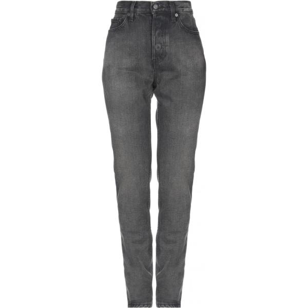 Jeans a tubo delavé vita alta in cotone tinta unita Yeezy tinta unita