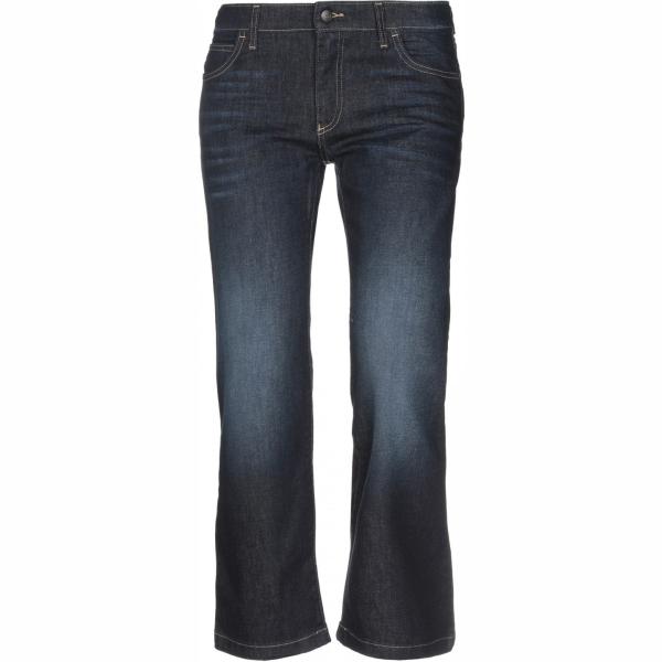 Jeans delavé con zip tinta unita Emporio Armani blu tinta unita