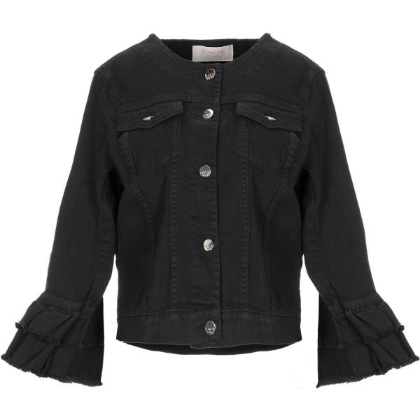 Giacca collo tondo interno sfoderato in denim tinta unita Kaos Jeans nero tinta unita