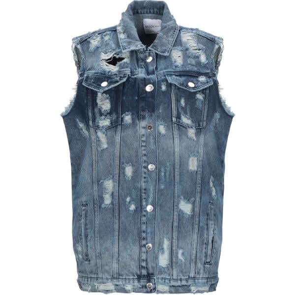 Giacca delavé collo classico in denim tinta unita SH by SILVIAN HEACH tinta unita