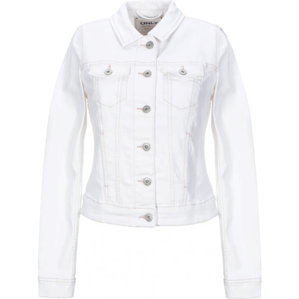 Giacca collo classico a maniche lunghe in denim tinta unita Only tinta unita
