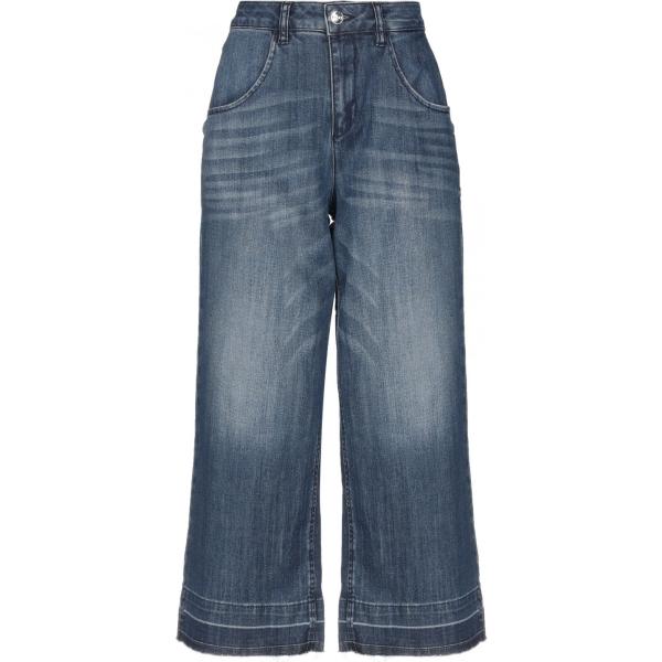 Jeans delavé con zip in denim con tasche Liu •Jo tinta unita