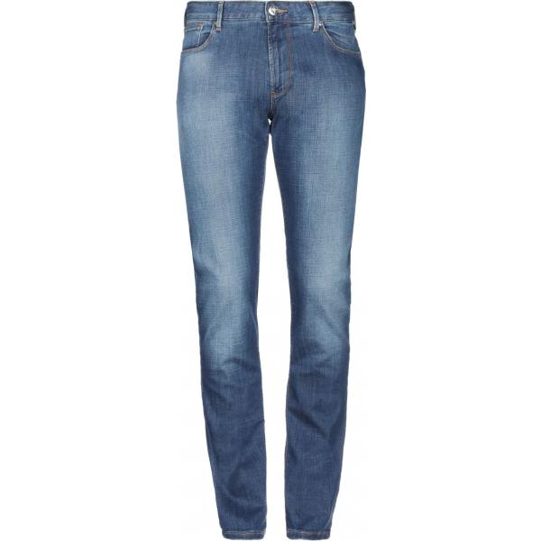 Jeans delavé con zip in denim tinta unita Armani Jeans tinta unita