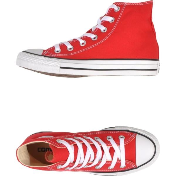 sneakers alte Converse rosso tinta unita