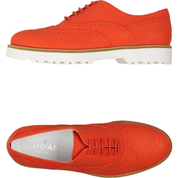 scarpe stringate Hogan arancione tinta unita