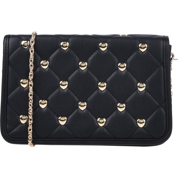 Borsa a mano con borchie interno foderato in pelle sintetica tinta unita Mia Bag tinta unita