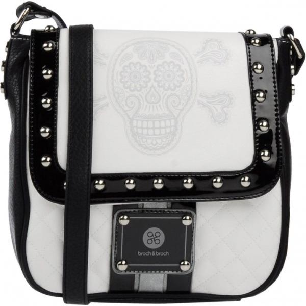 Borsa a tracolla messenger fantasia con borchie in pelle sintetica Broch & Broch multicolore