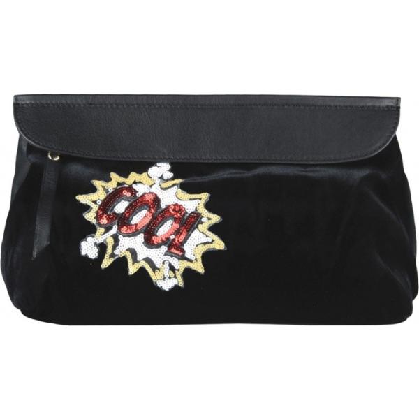 Borsa a mano con paillettes e zip interno foderato in velluto tinta unita George J. Love tinta unita