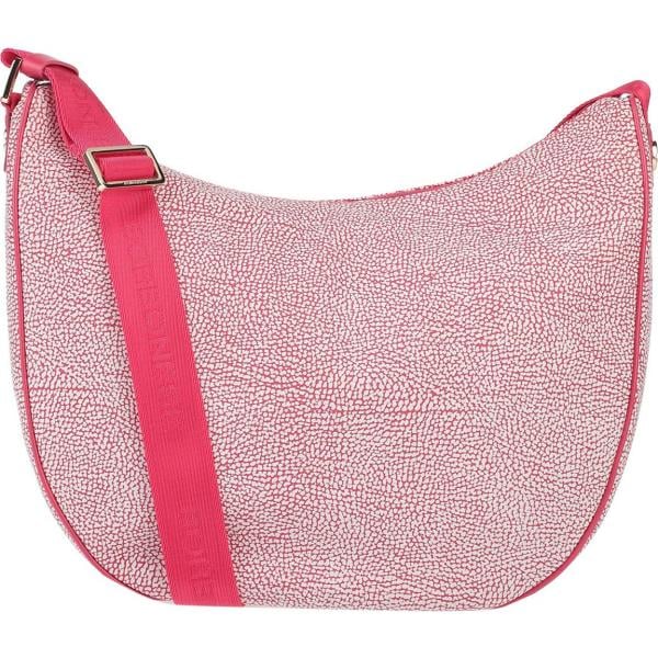 Borsa a tracolla da donna in rosa chiaro con zip Borbonese Bantoa