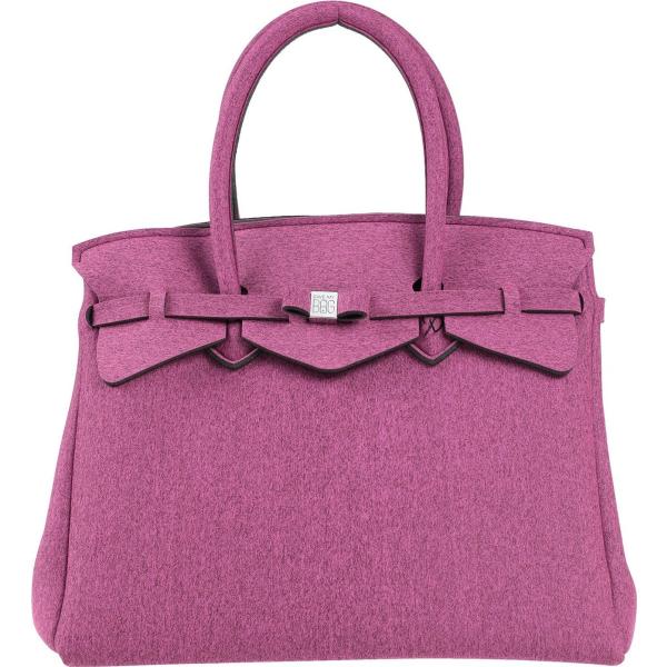 borse a mano Save My Bag rosa tinta unita