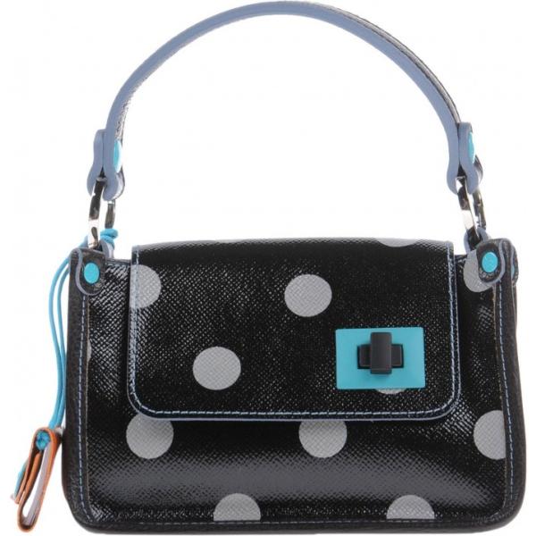 Borsa a mano mini con manico a pois a scatto interno foderato Gabs a pois