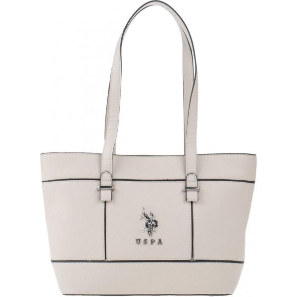 Borsa a spalla taglia media con zip interno foderato in pelle sintetica tinta unita U.s.polo Assn. tinta unita