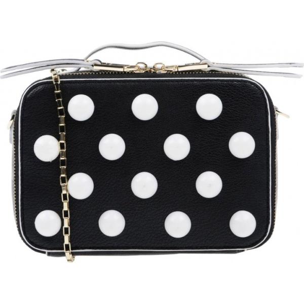Borsa a mano mini con manico contrasto con zip interno foderato in pelle sintetica tinta unita Pollini tinta unita
