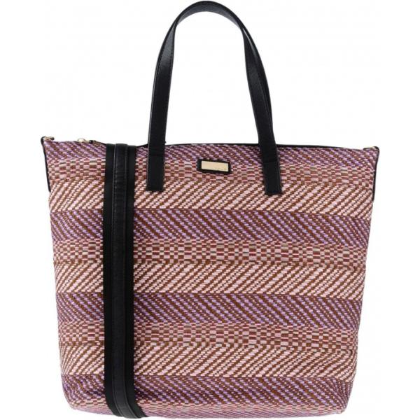 Borsa a mano tweed con zip interno foderato con tracolla removibile Innue a righe