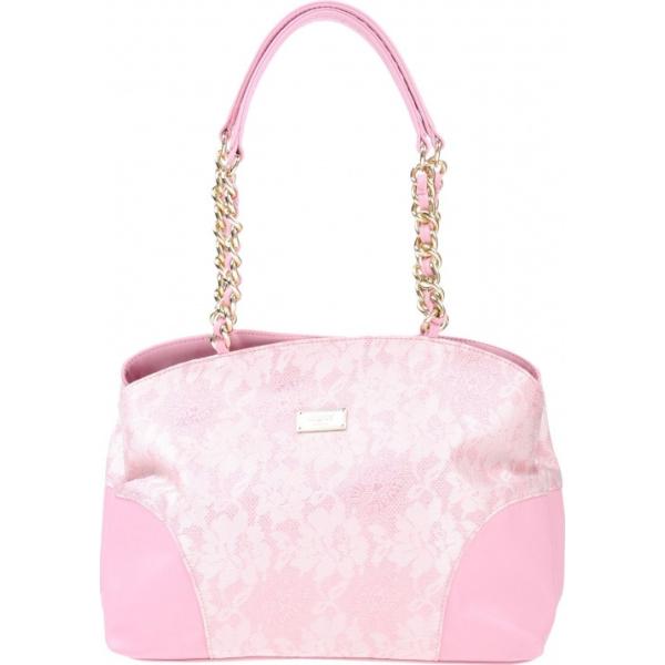 Borsa a mano fantasia floreale effetto laminato doppio manico in pelle sintetica Blugirl Blumarine a fiori