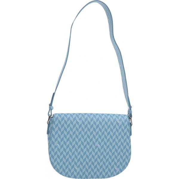 borse a cartella Mia Bag blu geometrica