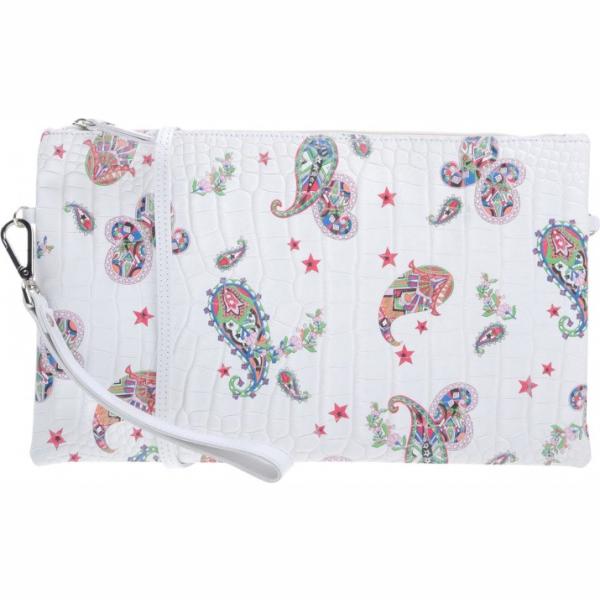 Borsa a mano con manico e stampa con zip interno foderato con tasca interna Stele con stampe