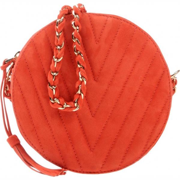Borsa a tracolla mini effetto scamosciato con zip tinta unita My Choice tinta unita
