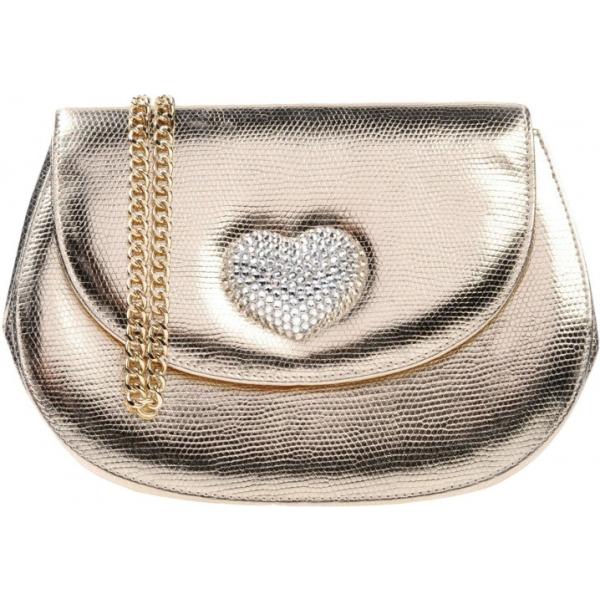 Borsa a mano mini con strass effetto laminato interno foderato in pelle sintetica tinta unita Chiara P tinta unita