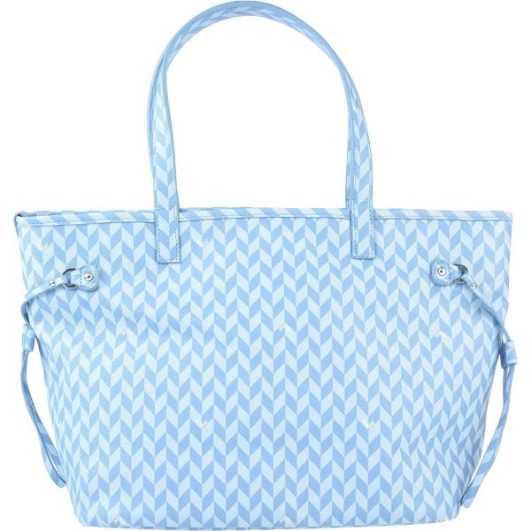 borse a mano Mia Bag blu geometrica