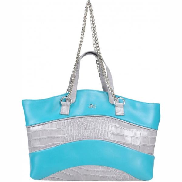 Borsa a mano maxi con stampa e zip interno foderato J&C Jackyceline multicolore con stampe