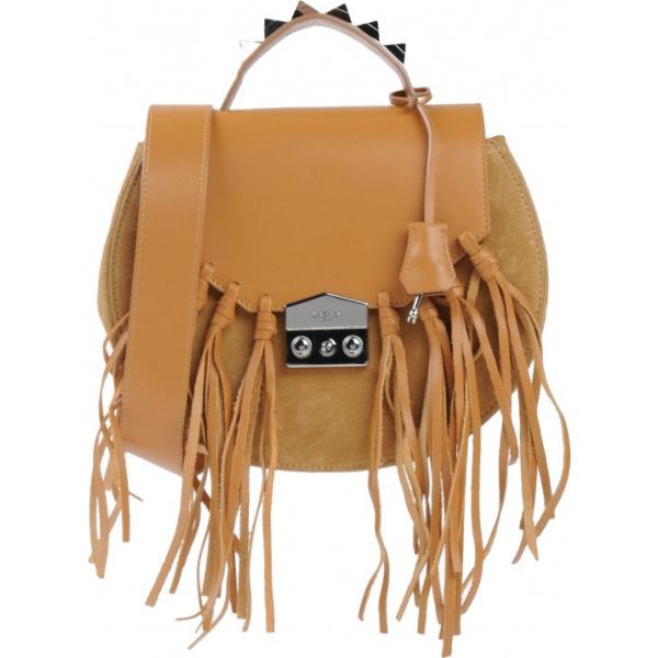 Borsa a mano cartella con manico effetto scamosciato taglia media interno in pelle in pelle tinta unita Salar tinta unita
