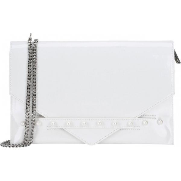 Borsa a mano effetto vernice taglia media con zip interno foderato tinta unita Marc Ellis tinta unita