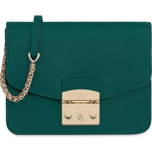 Borsa a tracolla mini a scatto interno foderato in pelle tinta unita Furla tinta unita