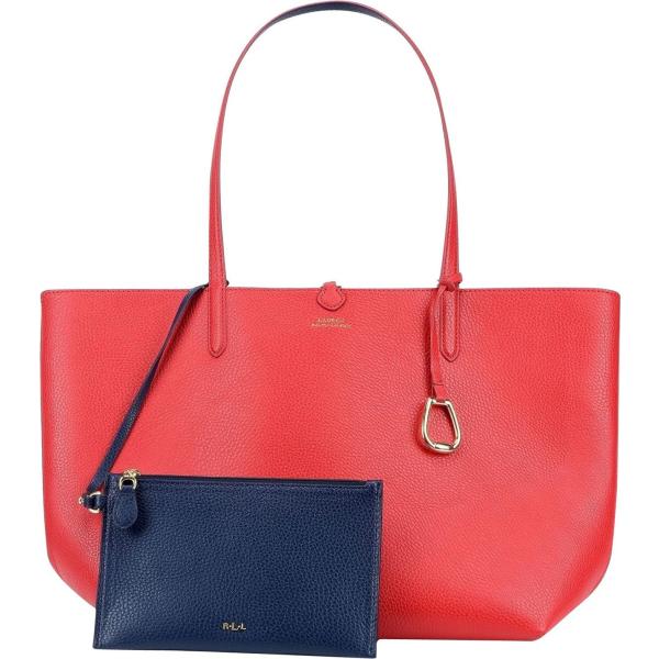 borse a mano Lauren Ralph Lauren rosso tinta unita