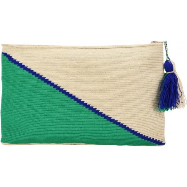Borsa a mano fantasia multicolore taglia media con zip e nappine Guanabana multicolore