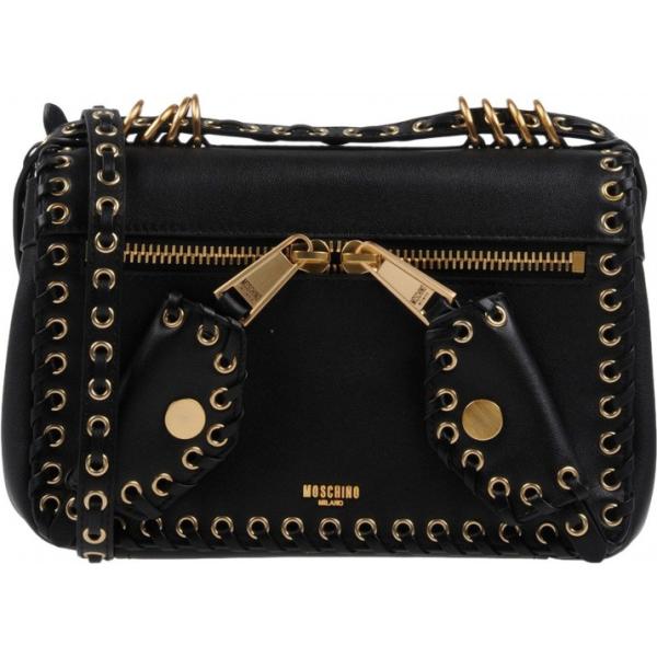 Borsa a tracolla mini con laccetti interno foderato tinta unita Moschino tinta unita