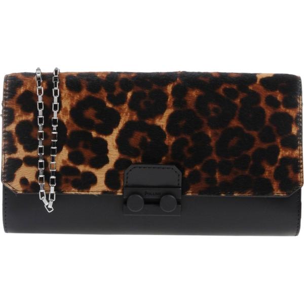 Borsa a mano fantasia taglia media a scatto interno foderato con tracolla removibile Pollini animalier