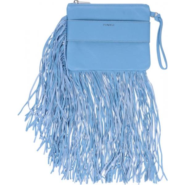 Borsa a mano mini in pelle martellata con zip interno foderato tinta unita Pinko tinta unita