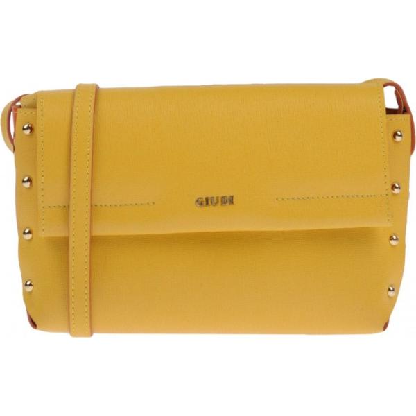 Borsa a tracolla mini con stampa e borchie tinta unita Giudi tinta unita