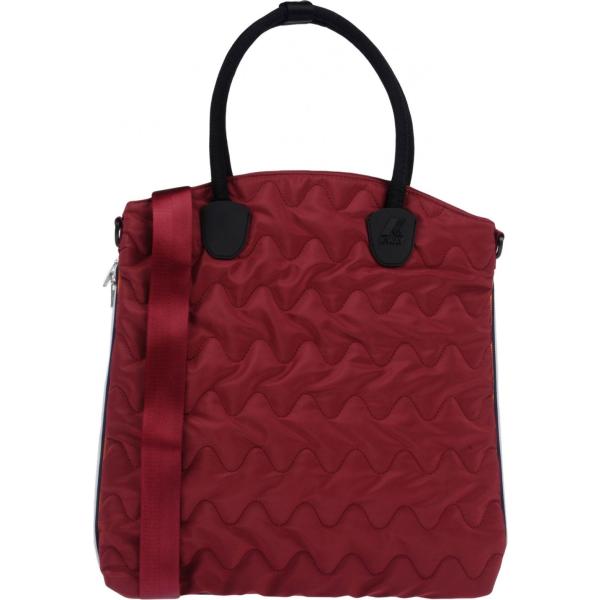 Borsa a mano maxi contrasto con zip interno foderato in tessuto tecnico tinta unita K-Way tinta unita