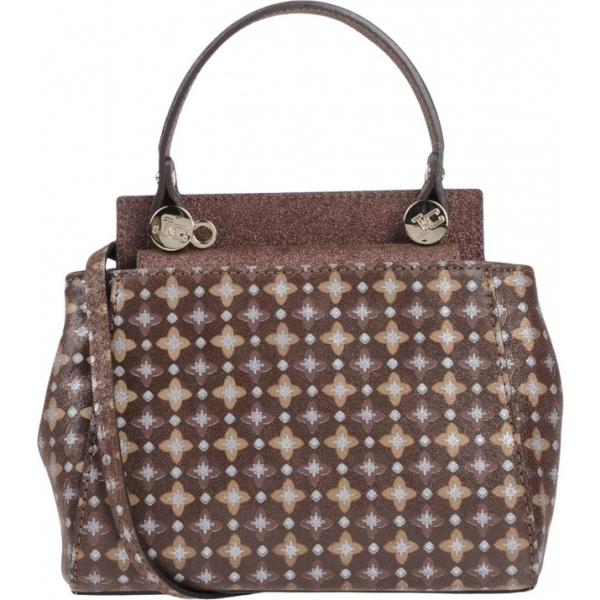 Borsa a mano mini con manico fantasia multicolore effetto laminato interno foderato con tracolla removibile J&C Jackyceline multicolore