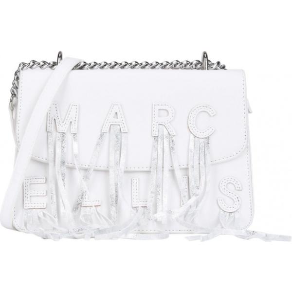 Borsa a spalla con manico e frange taglia media interno foderato in pelle sintetica tinta unita Marc Ellis tinta unita