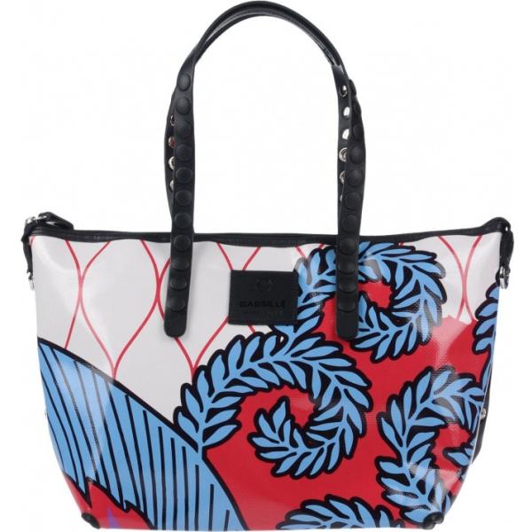 Borsa a spalla maxi fantasia multicolore con zip interno sfoderato con tasca interna GABSILLE by GABS multicolore