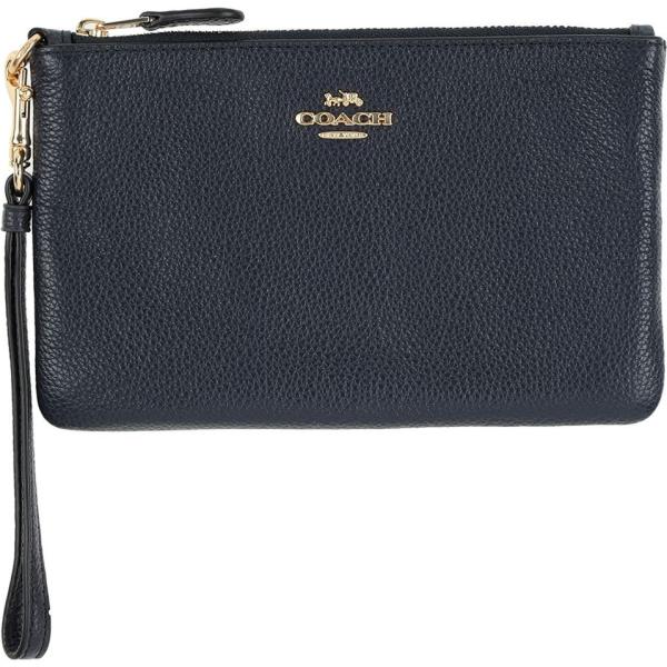 pochette Coach blu tinta unita