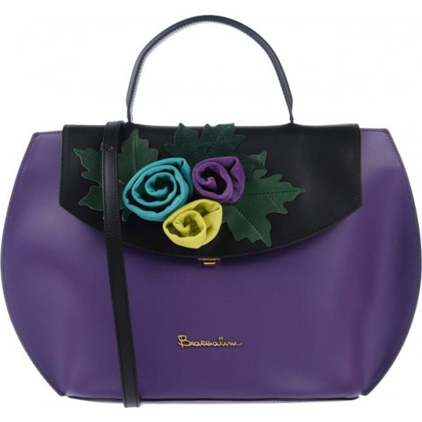 Borsa a mano maxi fantasia multicolore a scatto interno foderato con manico e tasca interna Braccialini multicolore