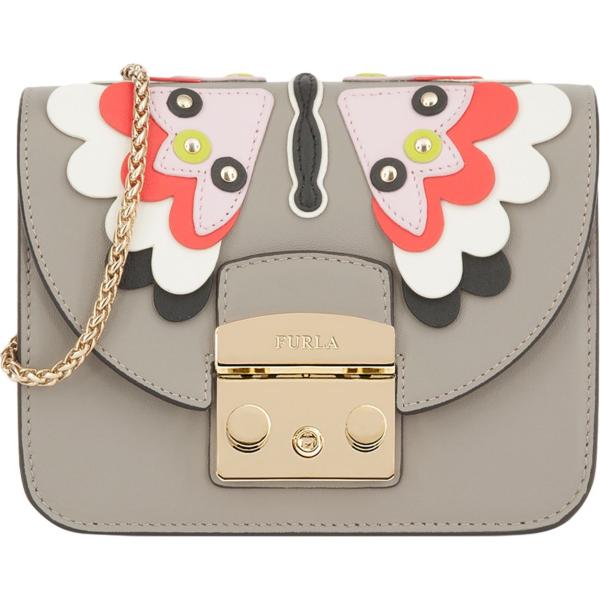 Borsa a tracolla petit fantasia multicolore a scatto interno foderato in pelle con tasca interna Furla multicolore