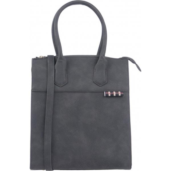 Borsa a mano taglia media con zip interno foderato tinta unita Manila Grace tinta unita