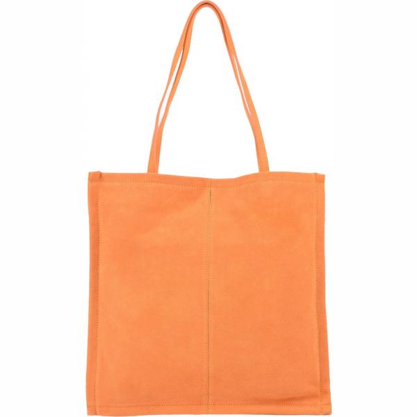 Borsa a mano maxi effetto scamosciato doppio manico interno foderato tinta unita Carla G. tinta unita
