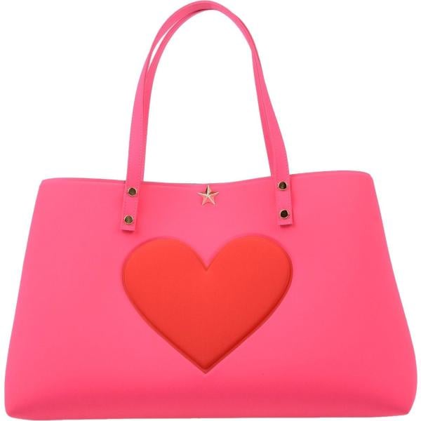 Borsa maxi contrasto doppio manico tinta unita LA FILLE des FLEURS tinta unita