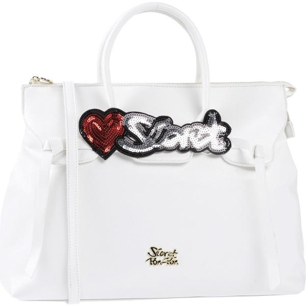 Borsa a mano maxi con paillettes e zip interno foderato in pelle sintetica tinta unita Secret Pon-Pon tinta unita