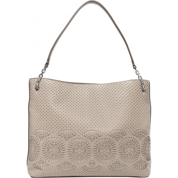 Borsa a mano traforato taglia media doppio manico interno foderato tinta unita Tory Burch tinta unita